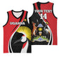 Afro Uganda Rugby Custom Basketball Jersey Go Cranes - African Pattern LT14