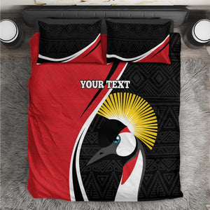 Afro Uganda Rugby Custom Bedding Set Go Cranes - African Pattern