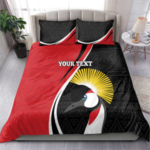 Afro Uganda Rugby Custom Bedding Set Go Cranes - African Pattern