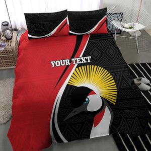 Afro Uganda Rugby Custom Bedding Set Go Cranes - African Pattern