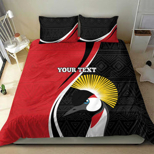 Afro Uganda Rugby Custom Bedding Set Go Cranes - African Pattern