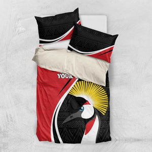 Afro Uganda Rugby Custom Bedding Set Go Cranes - African Pattern