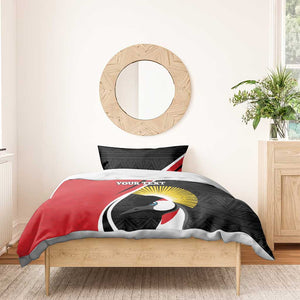 Afro Uganda Rugby Custom Bedding Set Go Cranes - African Pattern