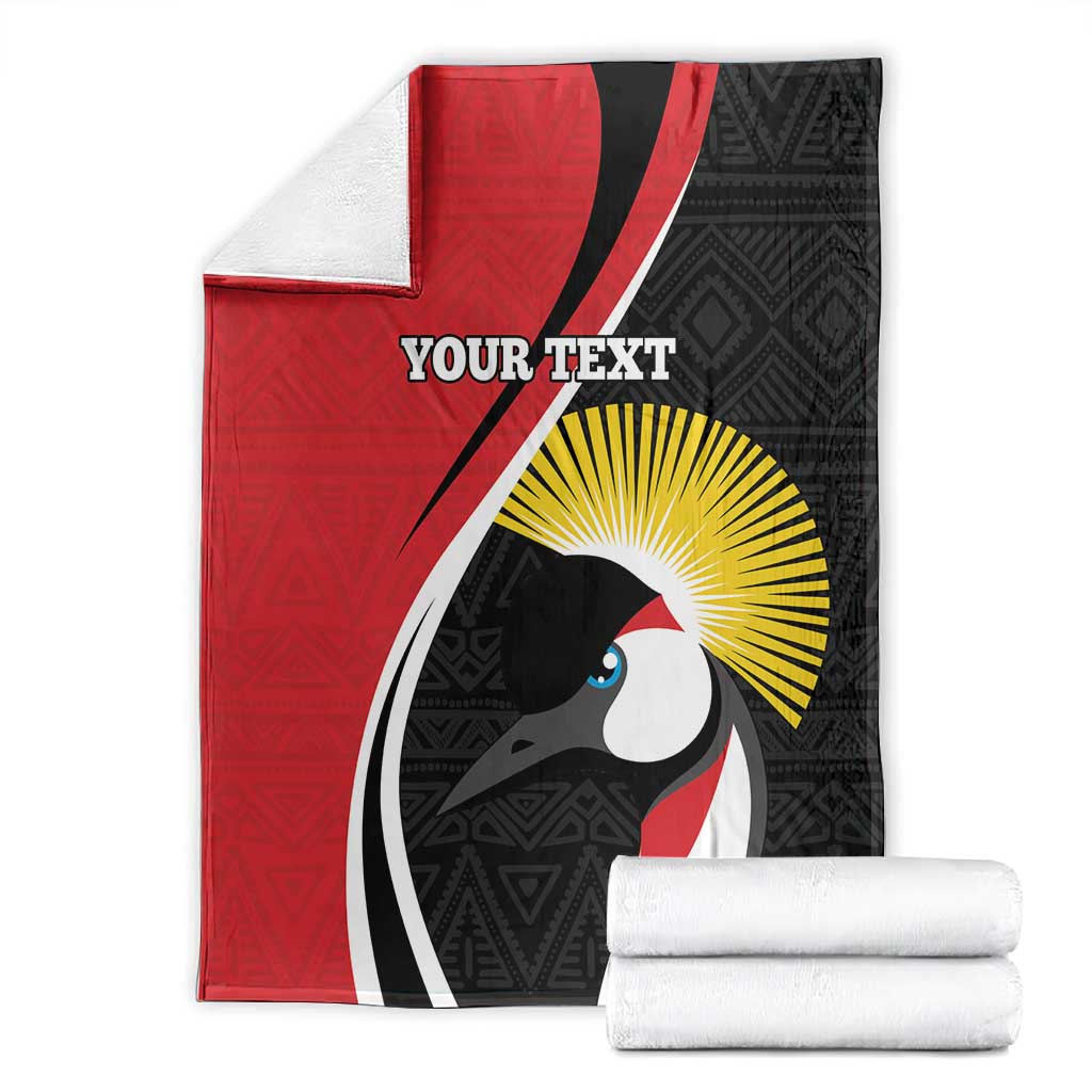 Afro Uganda Rugby Custom Blanket Go Cranes - African Pattern