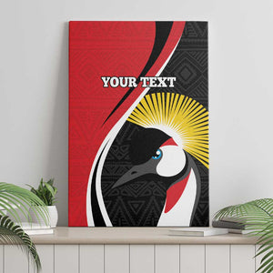 Afro Uganda Rugby Custom Canvas Wall Art Go Cranes - African Pattern