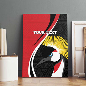 Afro Uganda Rugby Custom Canvas Wall Art Go Cranes - African Pattern