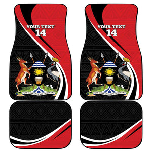 Afro Uganda Rugby Custom Car Mats Go Cranes - African Pattern