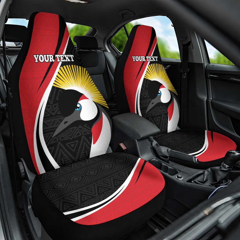 Afro Uganda Rugby Custom Car Seat Cover Go Cranes - African Pattern