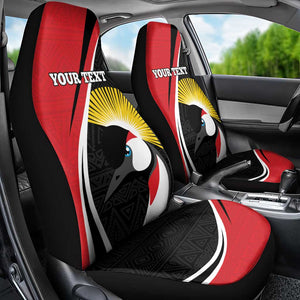 Afro Uganda Rugby Custom Car Seat Cover Go Cranes - African Pattern