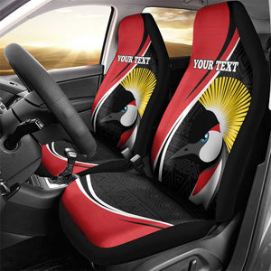 Afro Uganda Rugby Custom Car Seat Cover Go Cranes - African Pattern