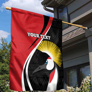 Afro Uganda Rugby Custom Garden Flag Go Cranes - African Pattern