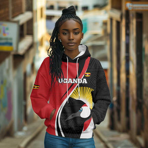 Afro Uganda Rugby Custom Hoodie Go Cranes - African Pattern