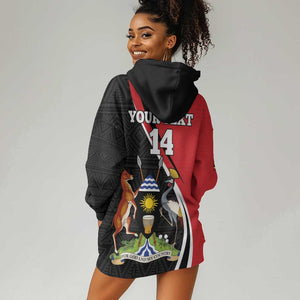 Afro Uganda Rugby Custom Hoodie Dress Go Cranes - African Pattern