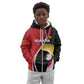 Afro Uganda Rugby Custom Kid Hoodie Go Cranes - African Pattern
