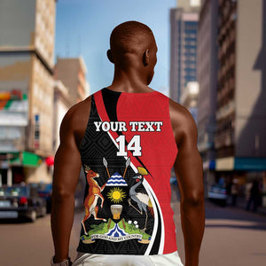 Afro Uganda Rugby Custom Men Tank Top Go Cranes - African Pattern