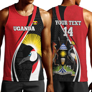 Afro Uganda Rugby Custom Men Tank Top Go Cranes - African Pattern