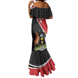 Afro Uganda Rugby Custom Mermaid Dress Go Cranes - African Pattern