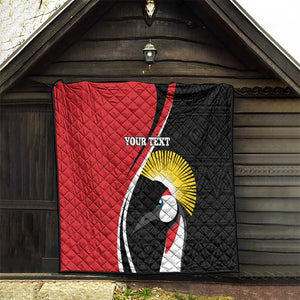 Afro Uganda Rugby Custom Quilt Go Cranes - African Pattern