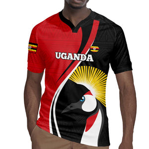 Afro Uganda Rugby Custom Rugby Jersey Go Cranes - African Pattern