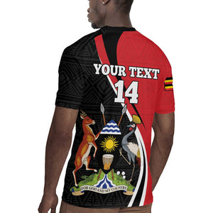 Afro Uganda Rugby Custom Rugby Jersey Go Cranes - African Pattern