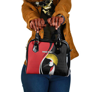 Afro Uganda Rugby Custom Shoulder Handbag Go Cranes - African Pattern