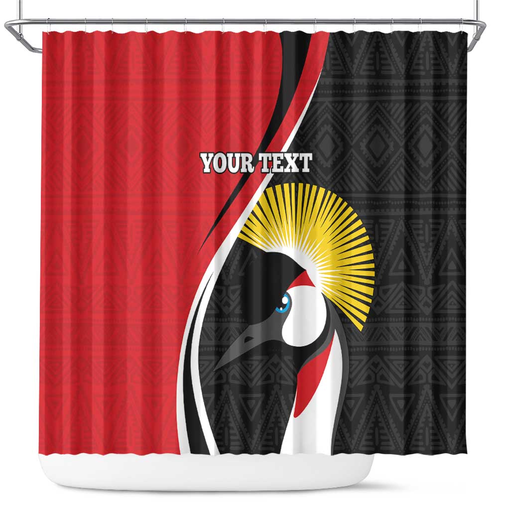 Afro Uganda Rugby Custom Shower Curtain Go Cranes - African Pattern