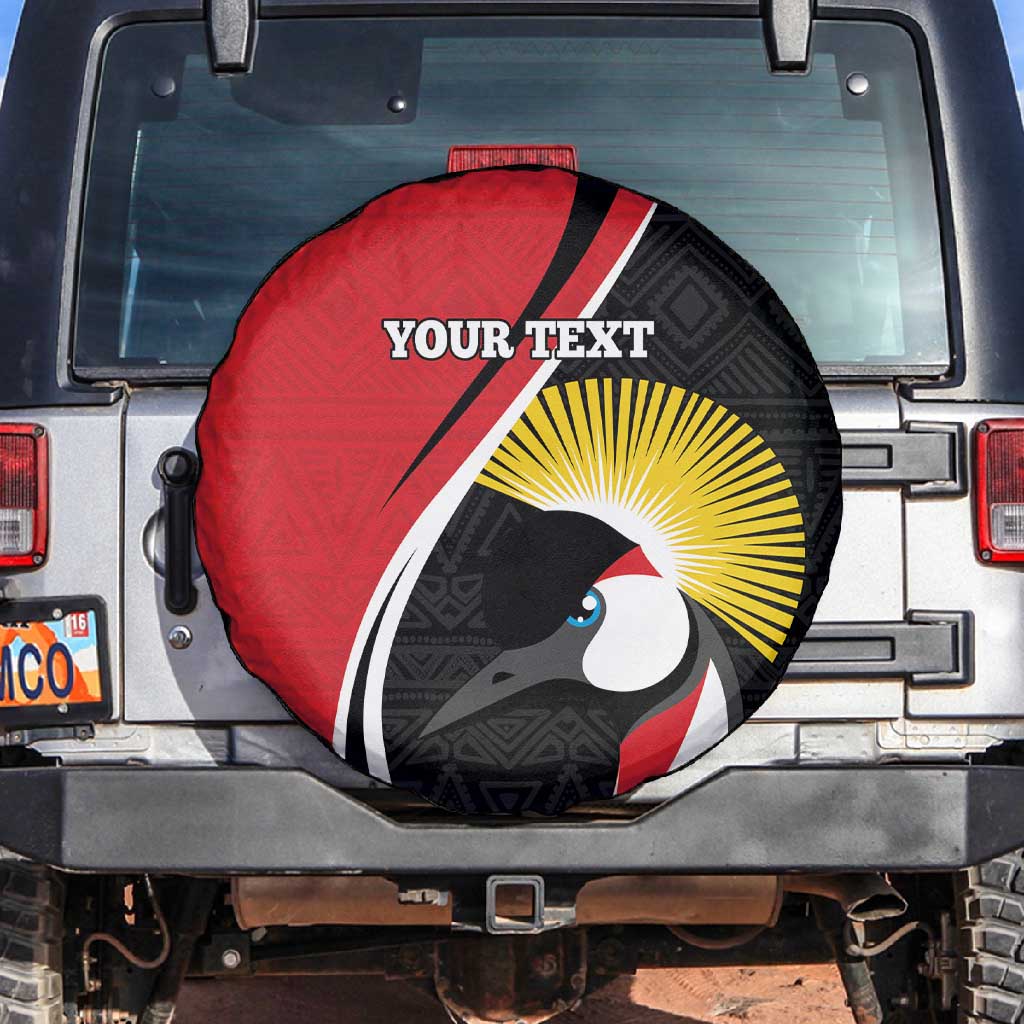 Afro Uganda Rugby Custom Spare Tire Cover Go Cranes - African Pattern