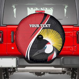 Afro Uganda Rugby Custom Spare Tire Cover Go Cranes - African Pattern