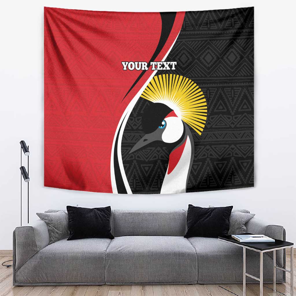 Afro Uganda Rugby Custom Tapestry Go Cranes - African Pattern