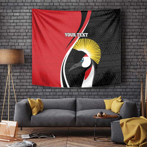 Afro Uganda Rugby Custom Tapestry Go Cranes - African Pattern