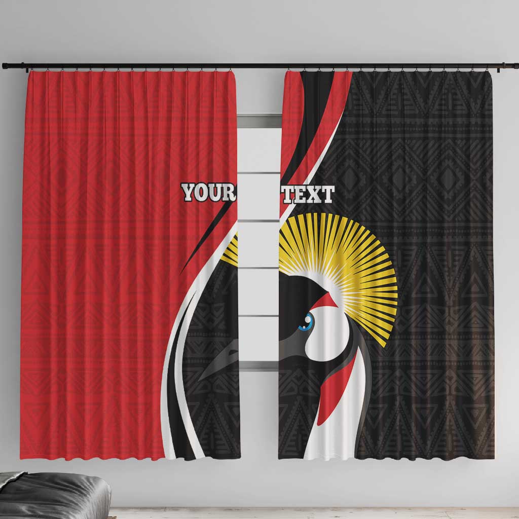 Afro Uganda Rugby Custom Window Curtain Go Cranes - African Pattern