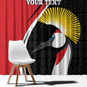 Afro Uganda Rugby Custom Window Curtain Go Cranes - African Pattern