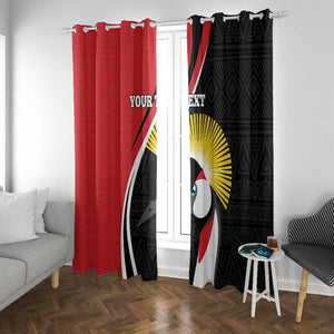 Afro Uganda Rugby Custom Window Curtain Go Cranes - African Pattern