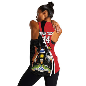 Afro Uganda Rugby Custom Women Racerback Tank Go Cranes - African Pattern