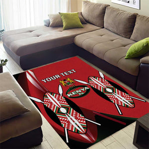 Custom Kenya Rugby Sevens Kenyan Sporty Version Area Rug