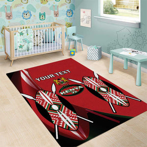 Custom Kenya Rugby Sevens Kenyan Sporty Version Area Rug