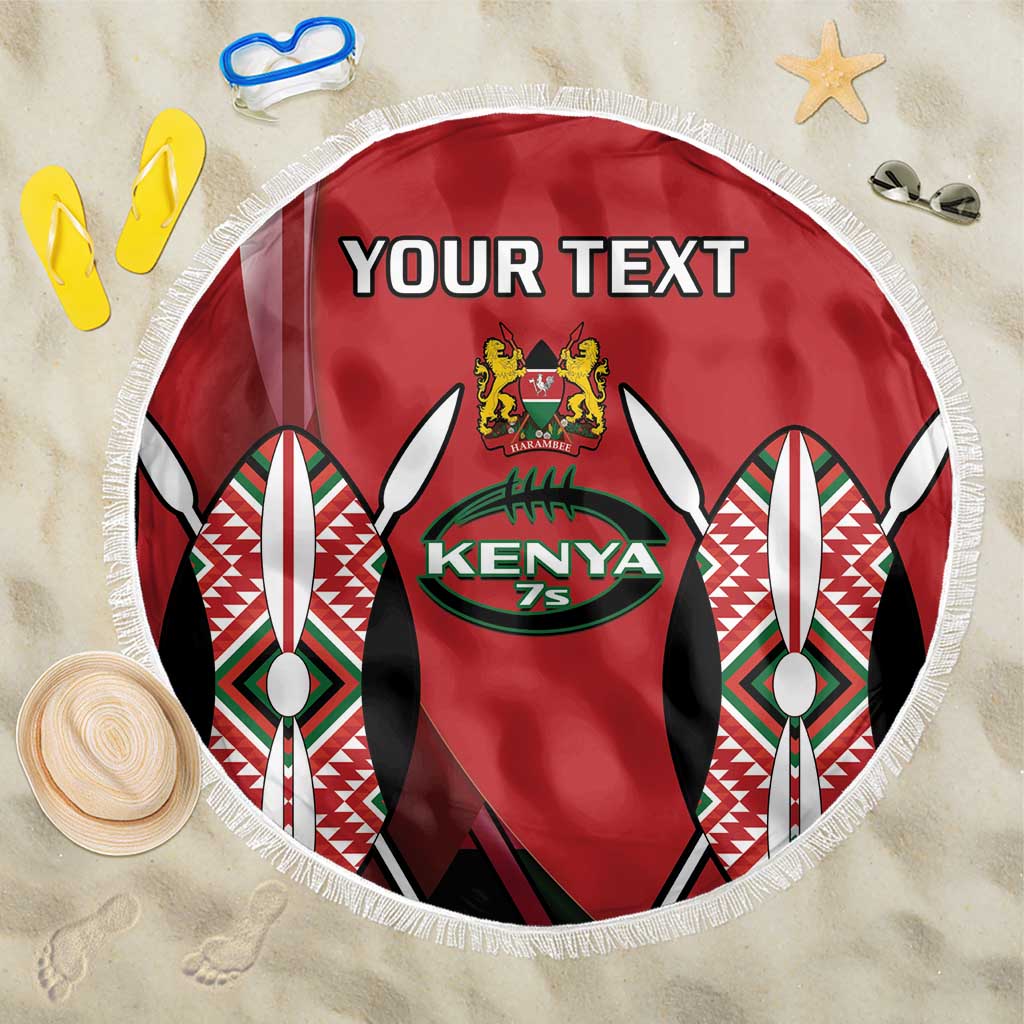 Custom Kenya Rugby Sevens Kenyan Sporty Version Beach Blanket