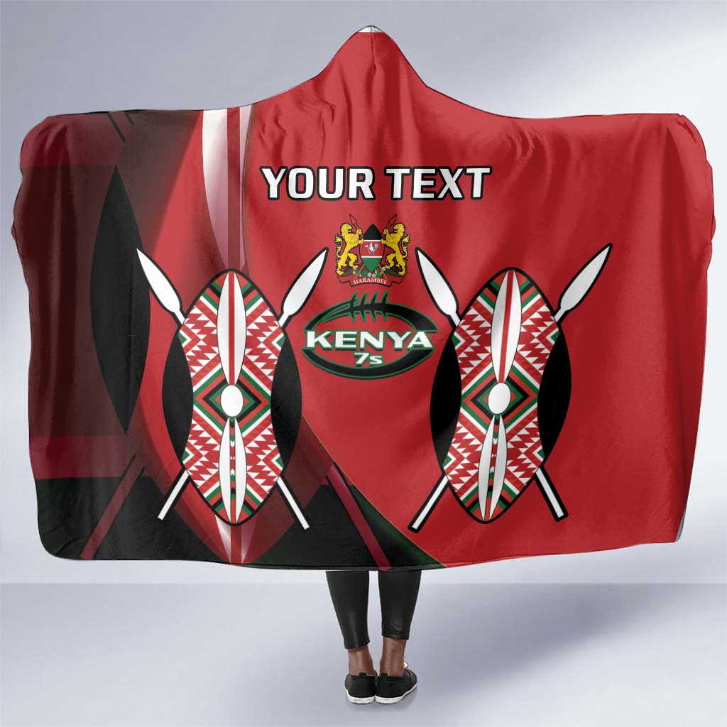 Custom Kenya Rugby Sevens Kenyan Sporty Version Hooded Blanket