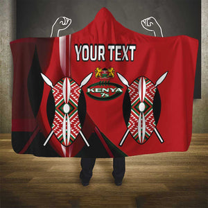 Custom Kenya Rugby Sevens Kenyan Sporty Version Hooded Blanket