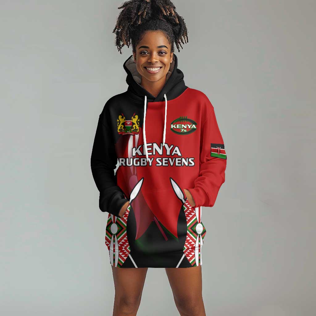 Custom Kenya Rugby Sevens Kenyan Sporty Version Hoodie Dress