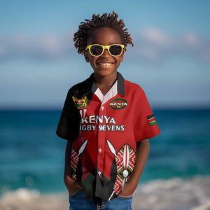 Custom Kenya Rugby Sevens Kenyan Sporty Version Kid Hawaiian Shirt