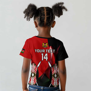 Custom Kenya Rugby Sevens Kenyan Sporty Version Kid T shirt