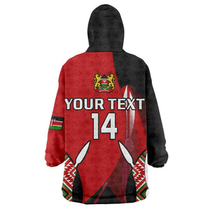 Custom Kenya Rugby Sevens Kenyan Sporty Version KId Wearable Blanket Hoodie