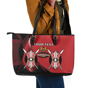 Custom Kenya Rugby Sevens Kenyan Sporty Version Leather Tote Bag