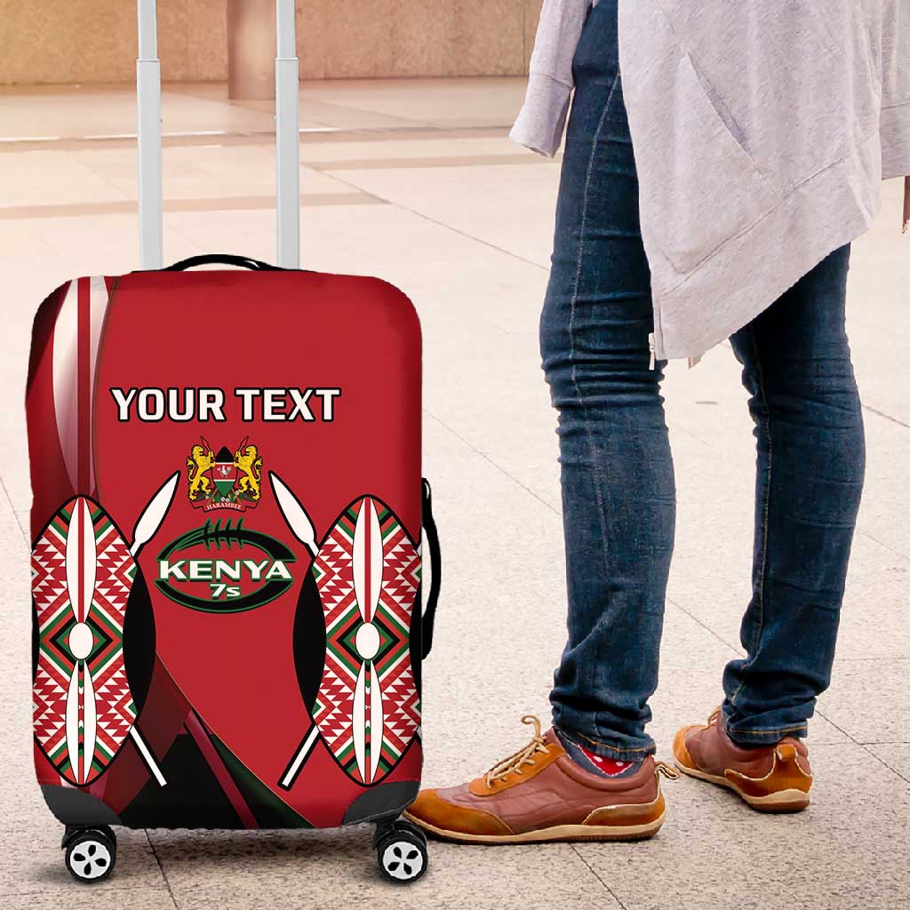 Custom Kenya Rugby Sevens Kenyan Sporty Version Luggage Cover