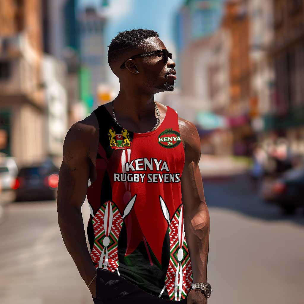 Custom Kenya Rugby Sevens Kenyan Sporty Version Men Tank Top