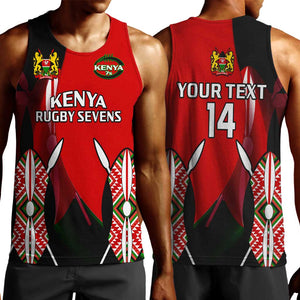 Custom Kenya Rugby Sevens Kenyan Sporty Version Men Tank Top