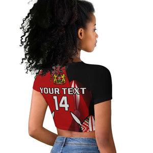 Custom Kenya Rugby Sevens Kenyan Sporty Version Raglan Cropped T shirt