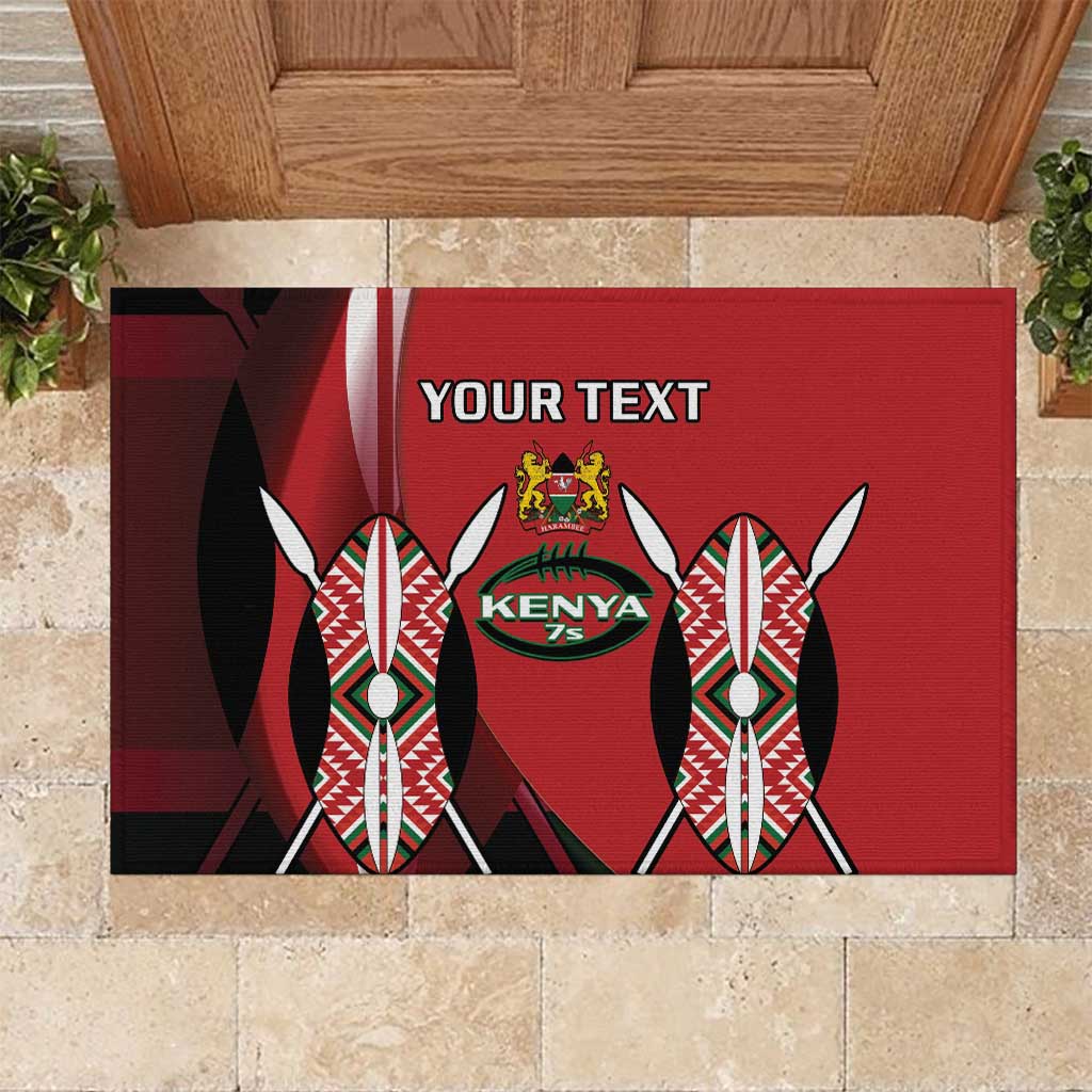 Custom Kenya Rugby Sevens Kenyan Sporty Version Rubber Doormat