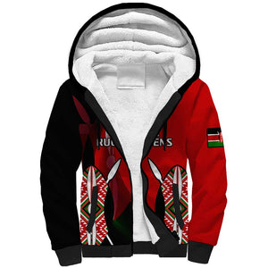 Custom Kenya Rugby Sevens Kenyan Sporty Version Sherpa Hoodie